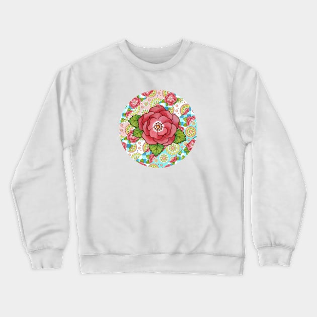 Alpen Rosa Rugosa Crewneck Sweatshirt by PatriciaSheaArt